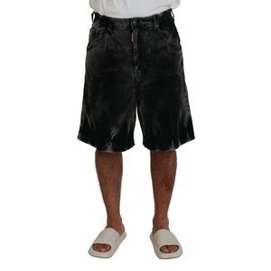 Dsquared² Gray Cotton Corduroy Bermuda Men's Shorts